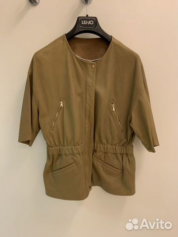 Куртка футболка из кожи Massimo Dutti M