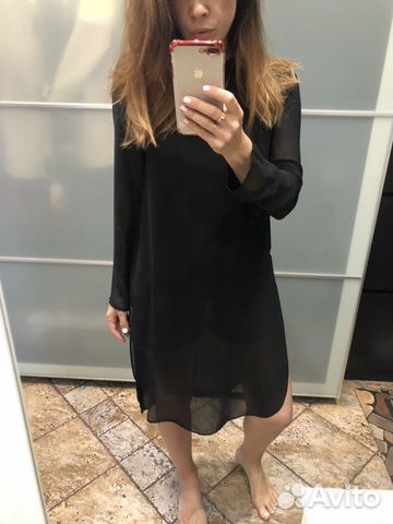 Туника Zara, юбка Zara в бельевом стиле