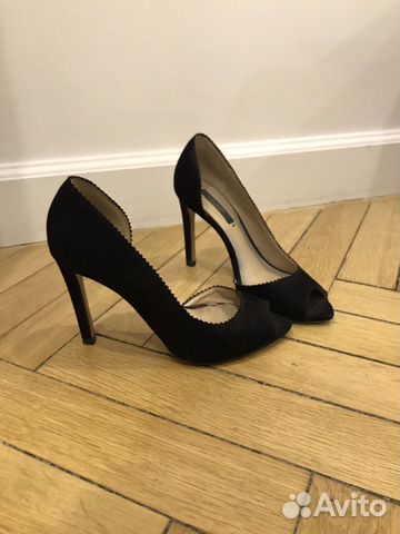 Чёрные туфли с открытым носом Zara