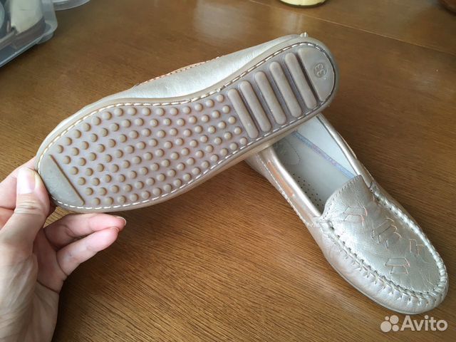 Мокасины кожаные Massimo Dutti, 33