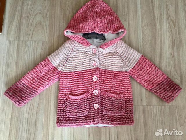 Детское вязаное пальто с блестящей нитью Baby Club Детское вязаное пальто с блестящей нитью Baby Club