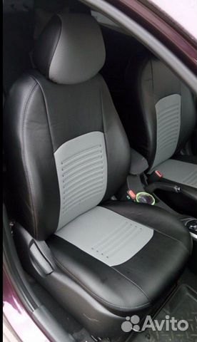 Чехлы из экокожи Nissan Qashqai Турин черно серый Чехлы из экокожи Nissan Qashqai Турин черно серый