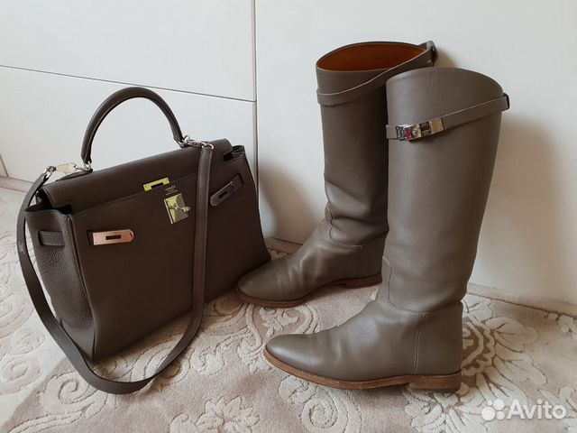 Hermes Kelly и сапоги