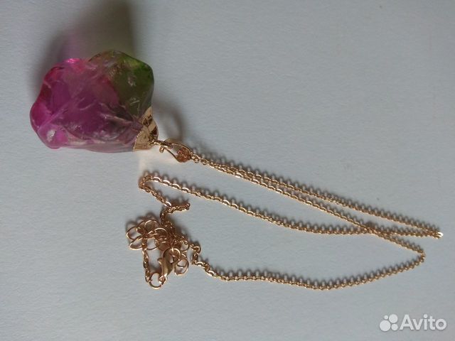 Кулон с кристаллом «Арбузный турмалин» Кулон с кристаллом «Арбузный турмалин»