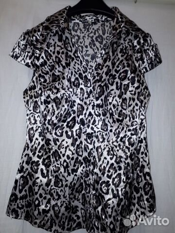 Шелковая блузка с леопардовым принтом