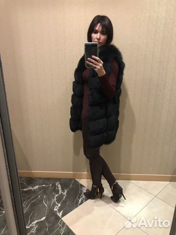 Жилет меховой из песца