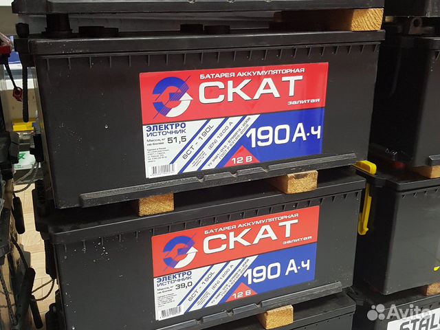 Аккумулятор Cкат 190 на Камаз Аккумулятор Cкат 190 на Камаз