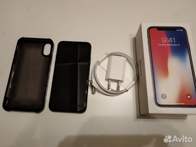 iPhone X 256gb space gray, Рст, идеал ст+чехол UAG