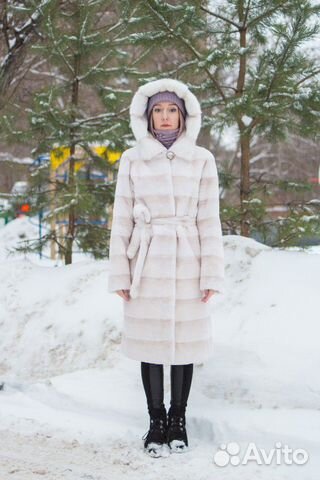 Натуральная шуба из бобрика