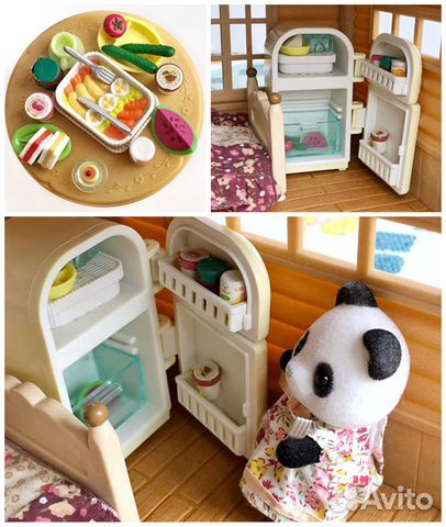Sylvanian коттедж + мебель + аксессуары + зверюшки Sylvanian коттедж + мебель + аксессуары + зверюшки
