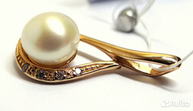 Новый кулон с жемчугом из золота 585 пробы Новый кулон с жемчугом из золота 585 пробы