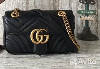 Сумка Gucci GG Marmont Matelass Клатч Гуччи Кожа