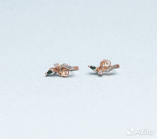 Серьги с фианитами и цирконием