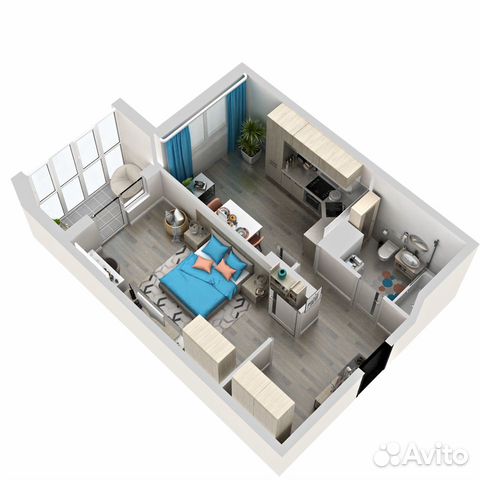 1-к квартира, 40.6 м², 19/24 эт. 1-к квартира, 40.6 м², 19/24 эт.
