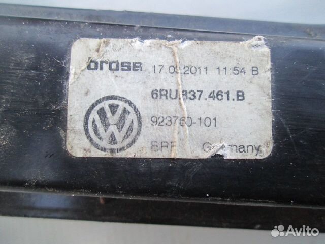 Стеклоподъемник передний левый VW Polo седан 2012