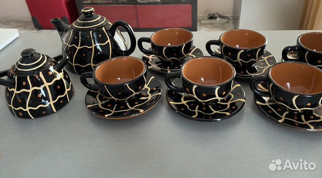 Глиняный Сервиз кофейный