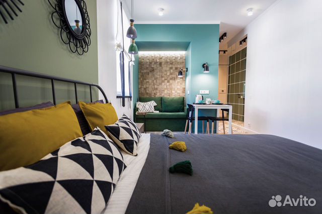 

Квартира-студия, 27 м², 2 кровати