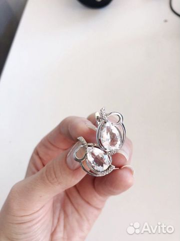 Серебряные серьги и кольцо Серебряные серьги и кольцо