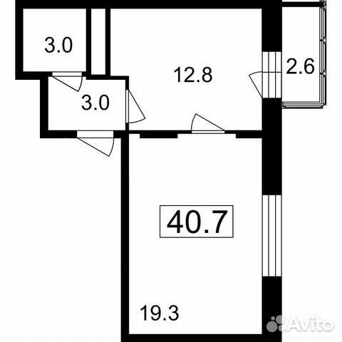 1-к квартира, 38.1 м², 6/7 эт.