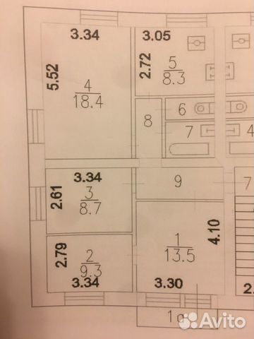 4-к квартира, 72 м², 3/5 эт. 4-к квартира, 72 м², 3/5 эт.