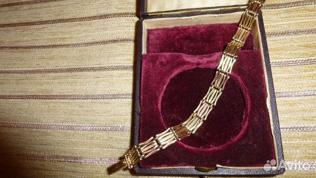 Старинный женский золотой браслет 56 пробы Старинный женский золотой браслет 56 пробы