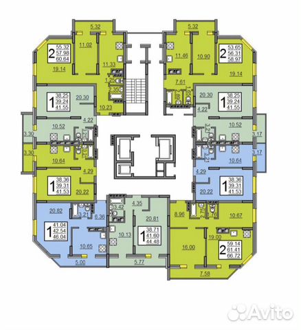 1-к квартира, 42 м², 14/25 эт.