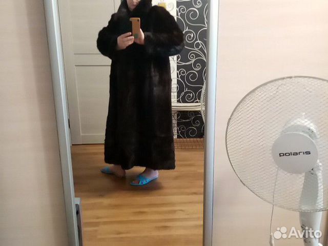 Шуба (норка + хорёк) б/у на высокую женщину