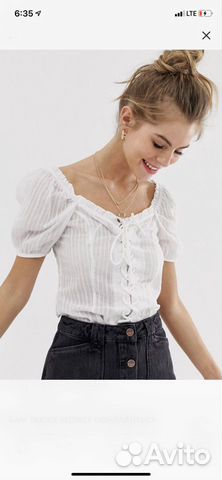 Хлопковая блузка New Look ASOS