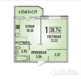 1-к квартира, 38.7 м², 15/20 эт. 1-к квартира, 38.7 м², 15/20 эт.