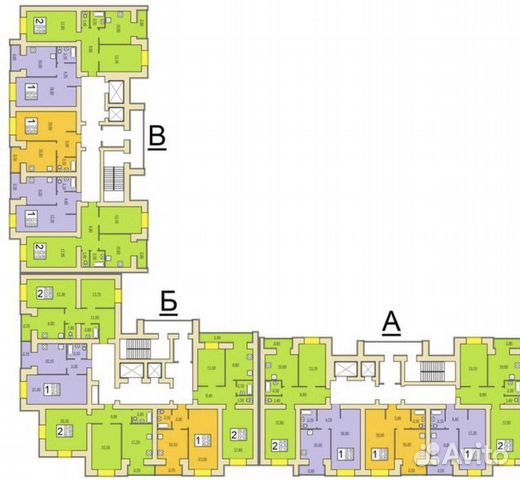 2-к квартира, 60.3 м², 7/16 эт.
