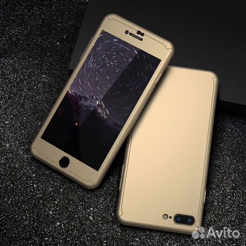 Чехлы 360' Floveme со стеклом для Apple золотой