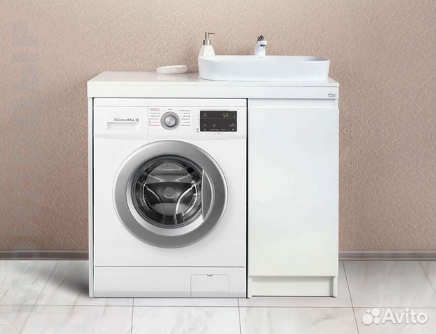 Тумба с раковиной под стиральную машину 100