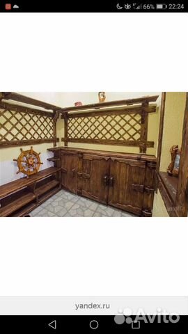 Вешалка, Обувница, полочка из массива сосны