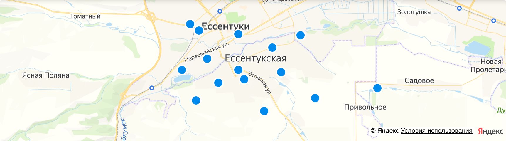 Станица ессентукская карта