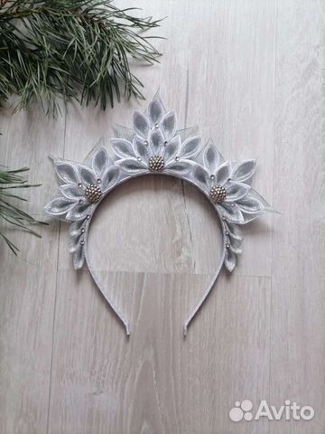 Ободок Корона Диадема Снежинка Льдинка