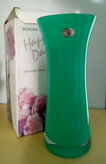 Ваза Богемия Блюдо Богемия Ваза с оленем на гербе