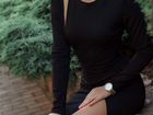 Черное платье миди с разрезом объявление продам