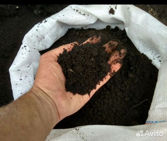 Плодородная земля Почвогрунт Перегной сыпучий Черн