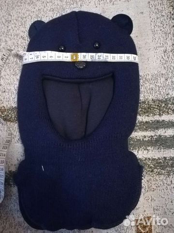 Шапка шлем зимняя 6-12 мес