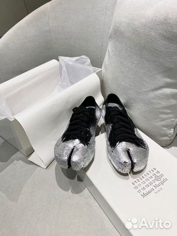 Кеды Maison Margiela silver Tabi Унисекс