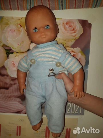 Кукла пупс гдр текстиль-резина