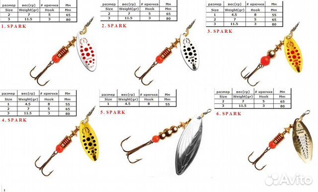 Испанские рыболовные блёсна Lukris Mapso