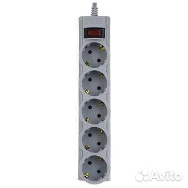 Cетевой фильтр 5 гнёзд 3 метра 2200 Вт