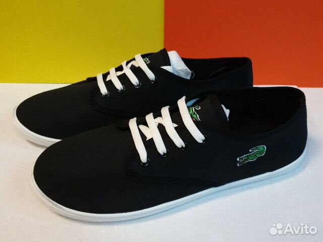 Новые женские черные кеды Lacoste