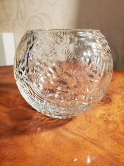 Ваза хрустальная времен СССР Гусь-хрустальный