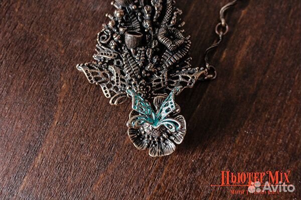 Комплект авторских украшений. Литье. Бронза