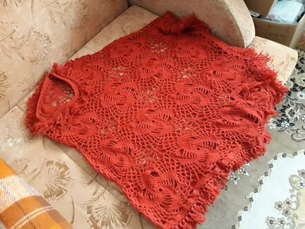 Платок шаль пончо ручная работа