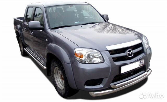 Mazda BT-50 - Пороги с накладным листом 53 мм