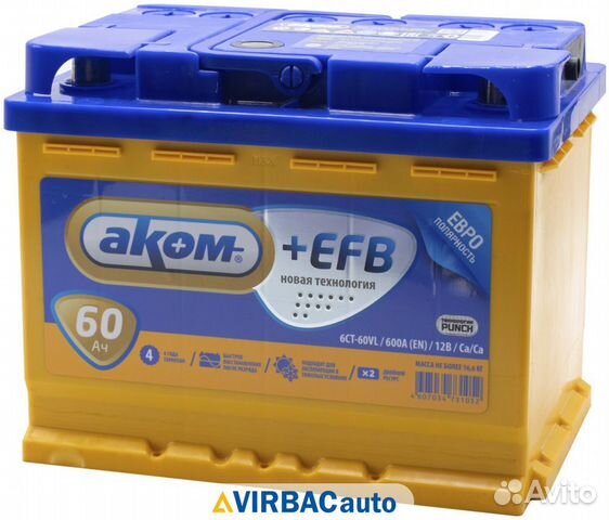 Аккумулятор akom efb