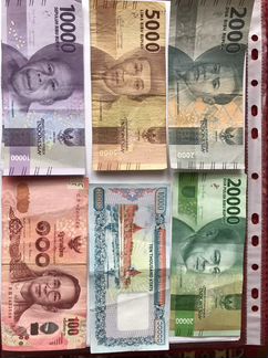 Купюры Мьямны,Индонезии,Тайланда